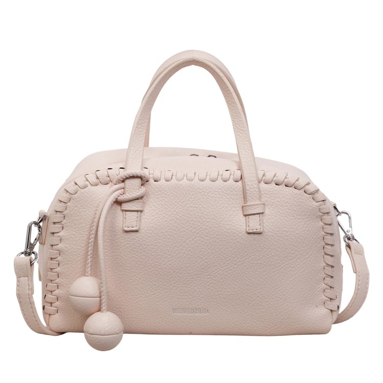 Women's PU Leather Ruched Mini Barrel Bag view 1