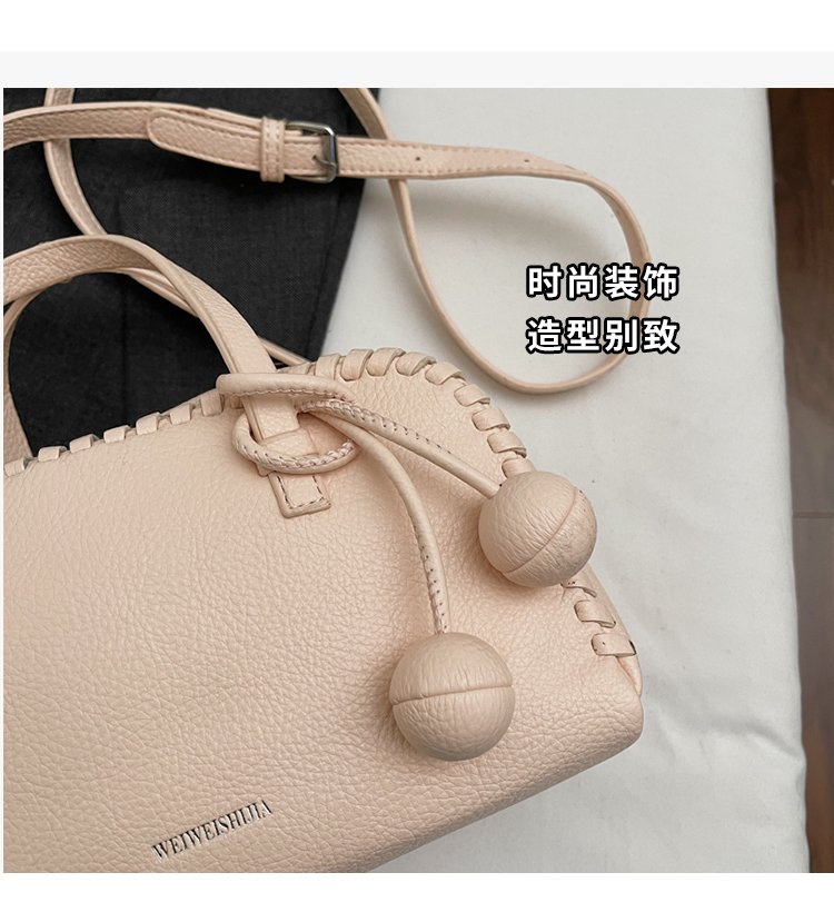 Women's PU Leather Ruched Mini Barrel Bag detail 8