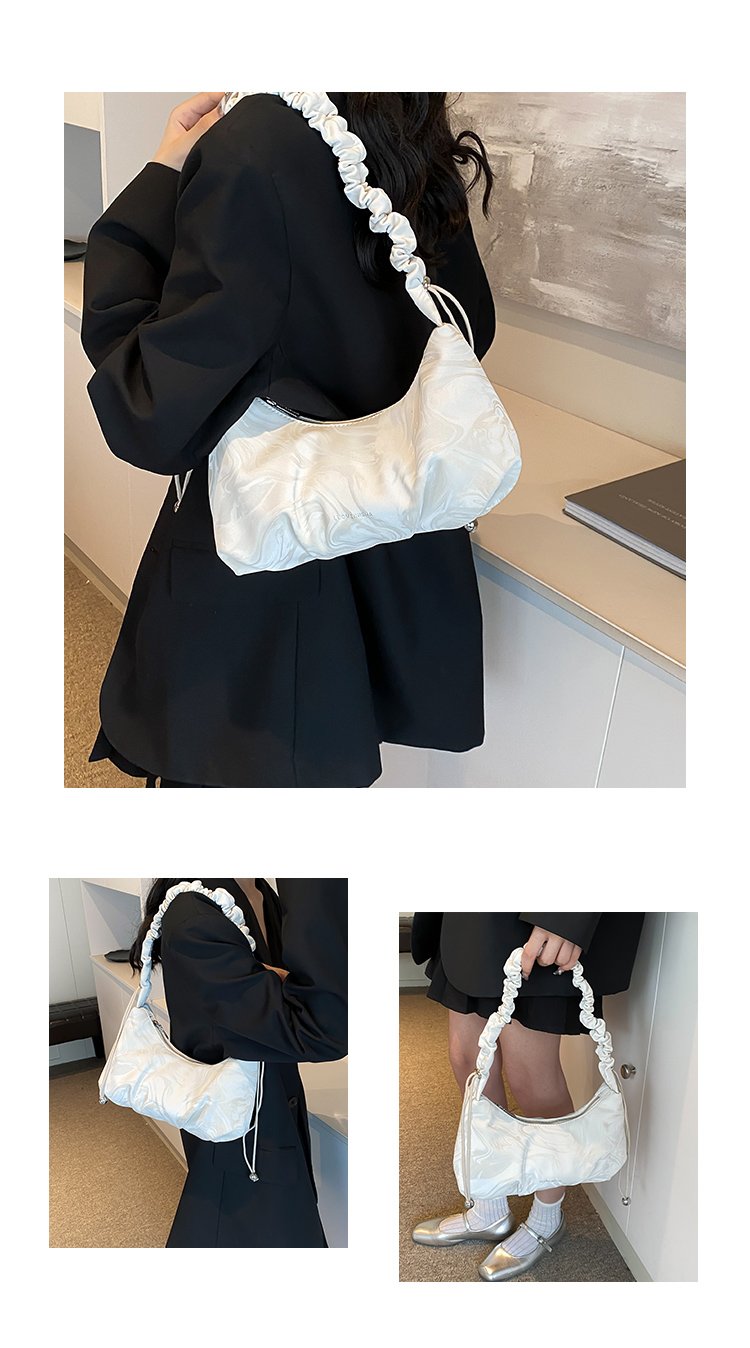 Women's PU Leather Ruched Shoulder Bag detail 3