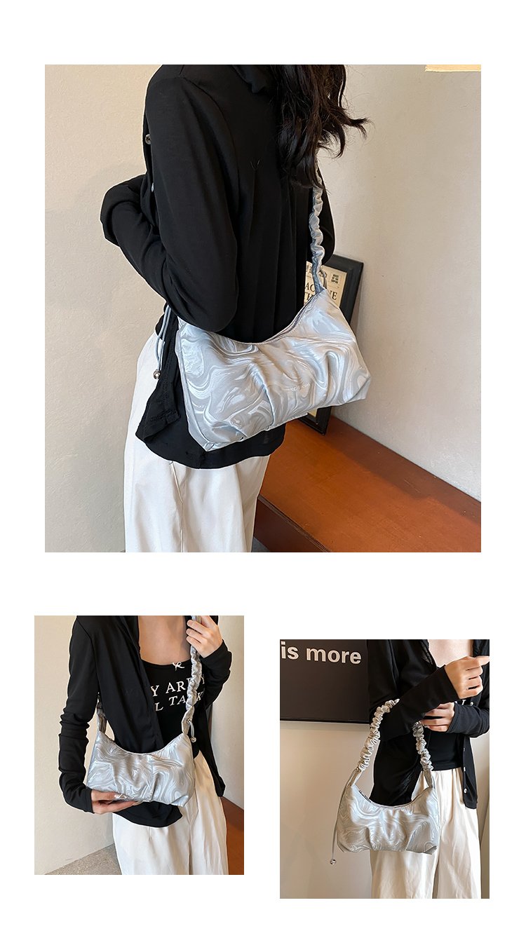 Women's PU Leather Ruched Shoulder Bag detail 4