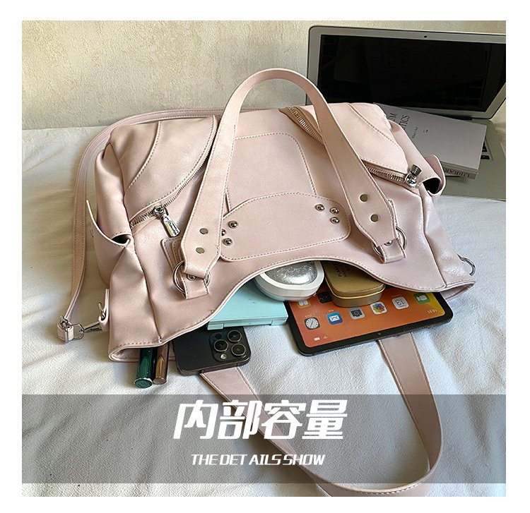 Women's PU Leather Side Tie Tote Bag detail 9