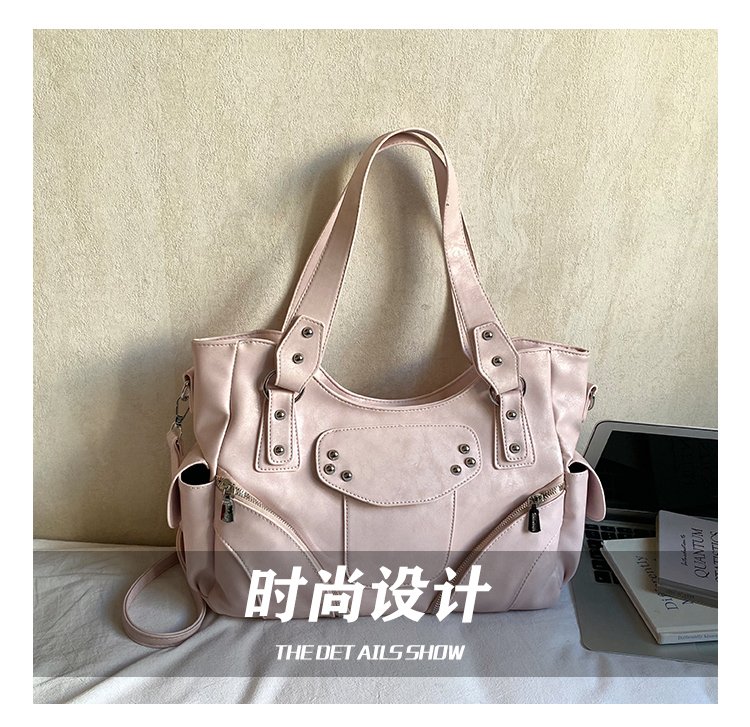Women's PU Leather Side Tie Tote Bag detail 11