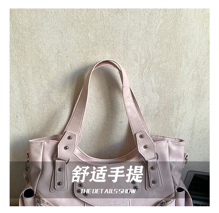 Women's PU Leather Side Tie Tote Bag detail 12