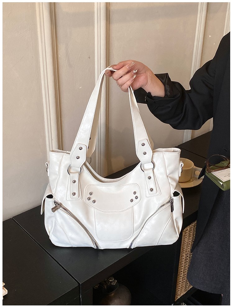 Women's PU Leather Side Tie Tote Bag detail 13