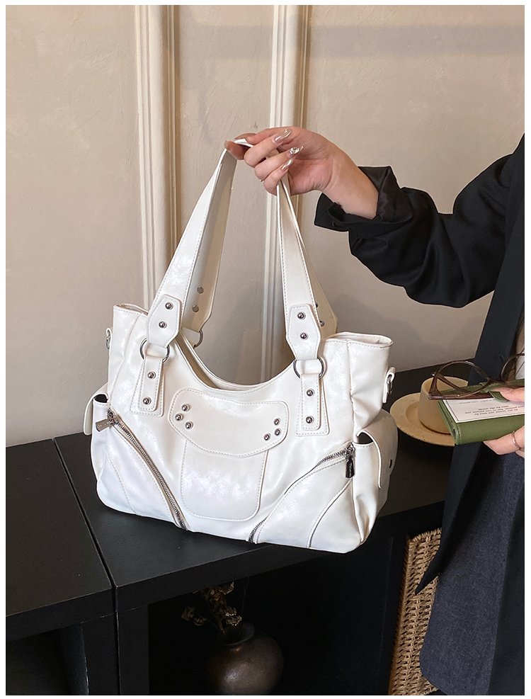 Women's PU Leather Side Tie Tote Bag detail 14