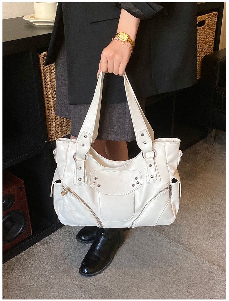 Women's PU Leather Side Tie Tote Bag detail 15