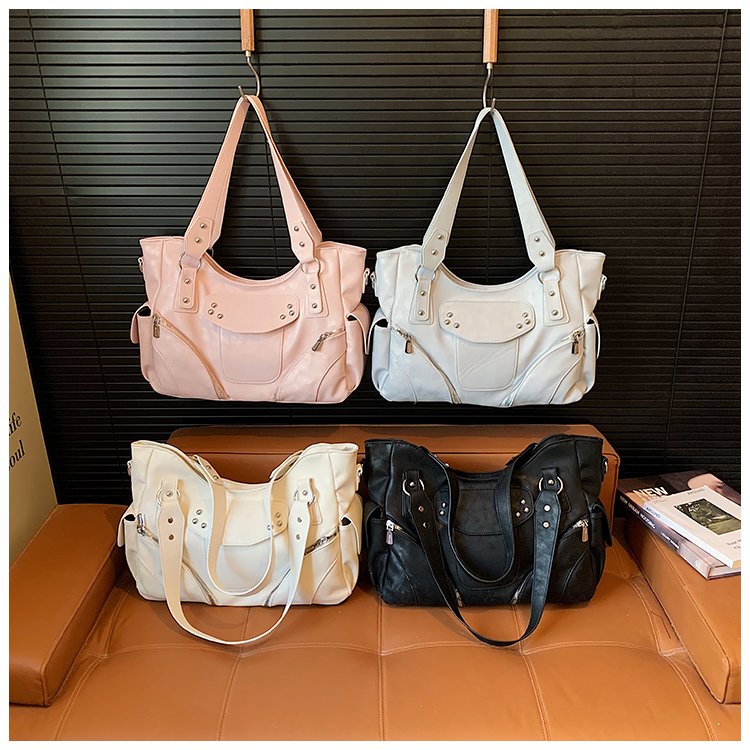 Women's PU Leather Side Tie Tote Bag detail 1