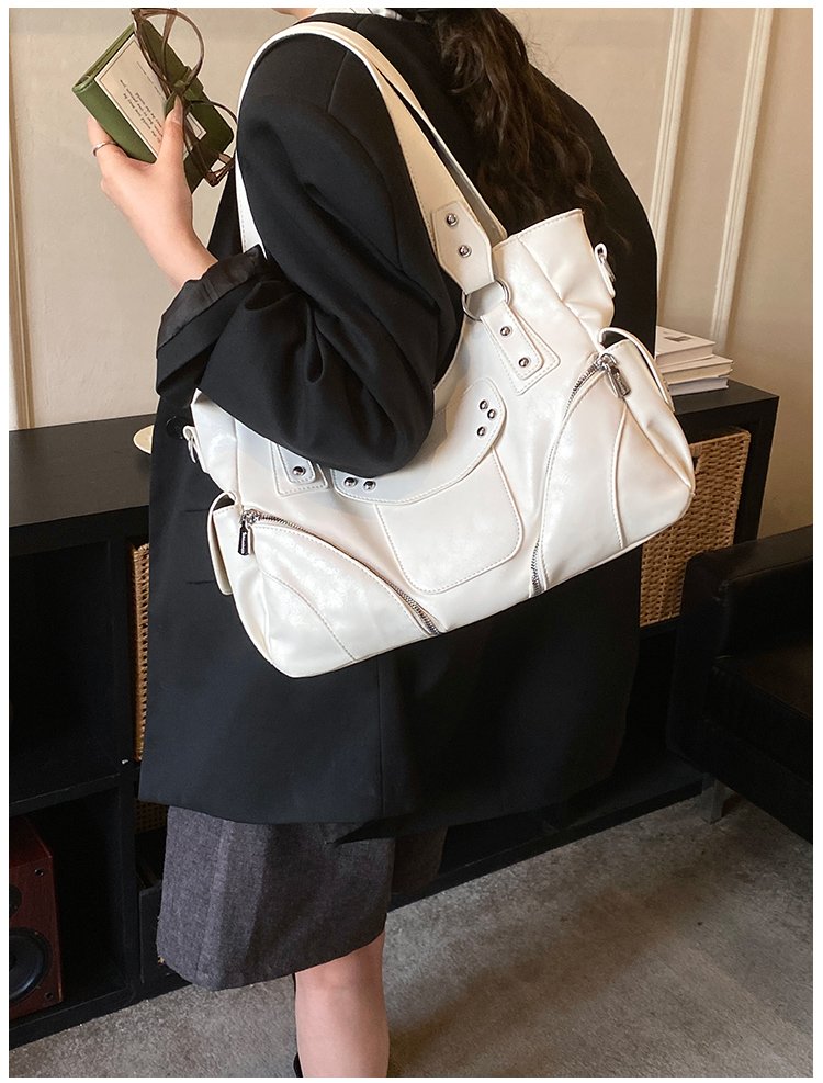 Women's PU Leather Side Tie Tote Bag detail 20