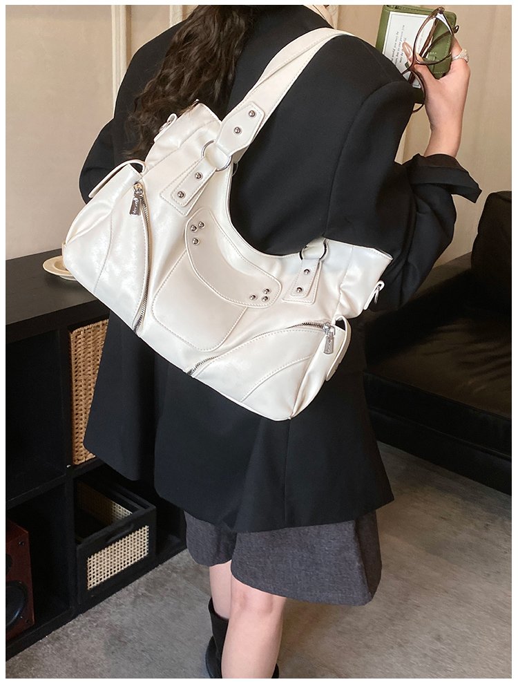 Women's PU Leather Side Tie Tote Bag detail 21