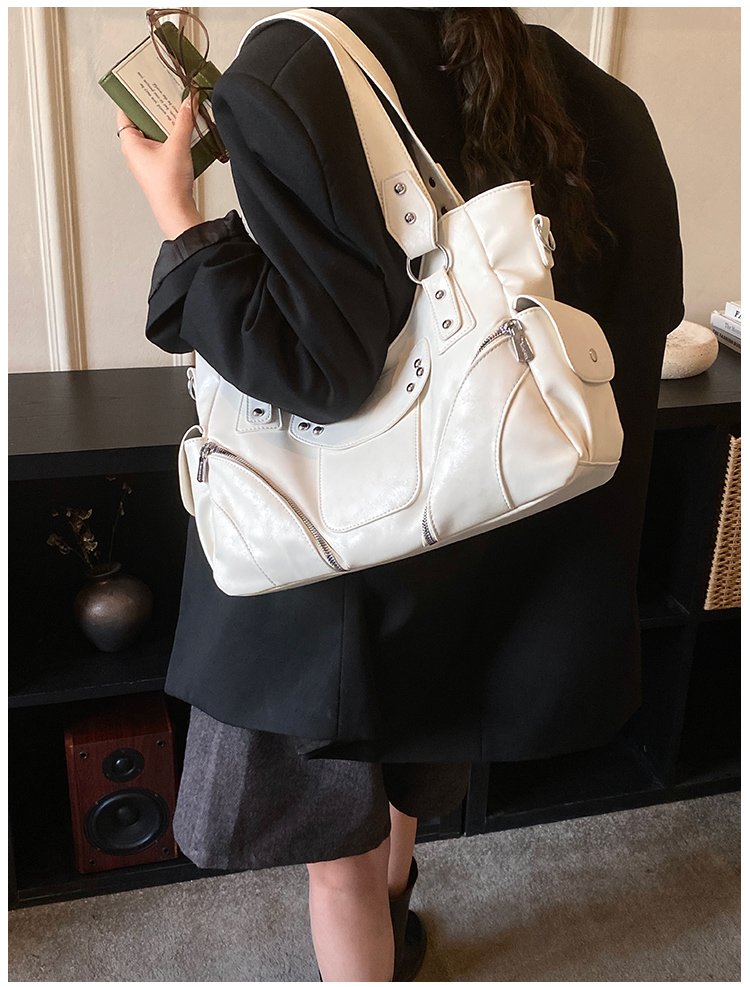 Women's PU Leather Side Tie Tote Bag detail 22