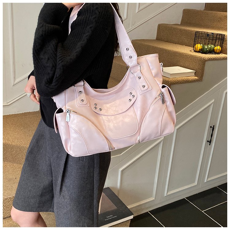 Women's PU Leather Side Tie Tote Bag detail 24
