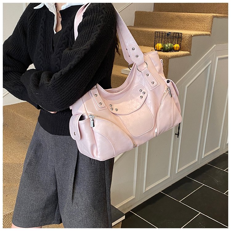 Women's PU Leather Side Tie Tote Bag detail 25