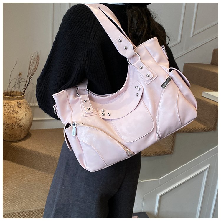 Women's PU Leather Side Tie Tote Bag detail 27