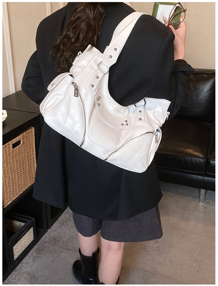 Women's PU Leather Side Tie Tote Bag detail 28