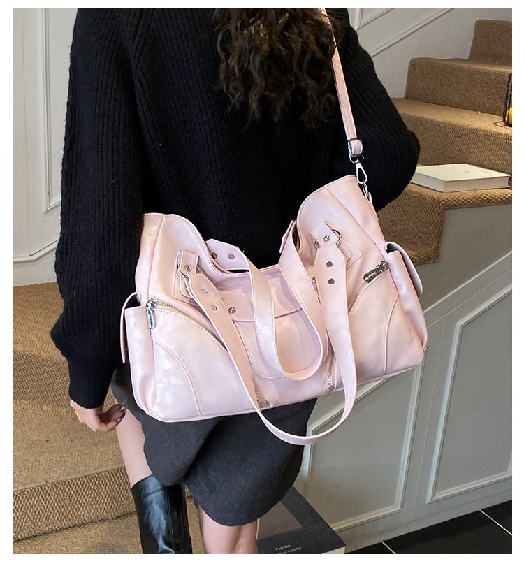 Women's PU Leather Side Tie Tote Bag detail 2