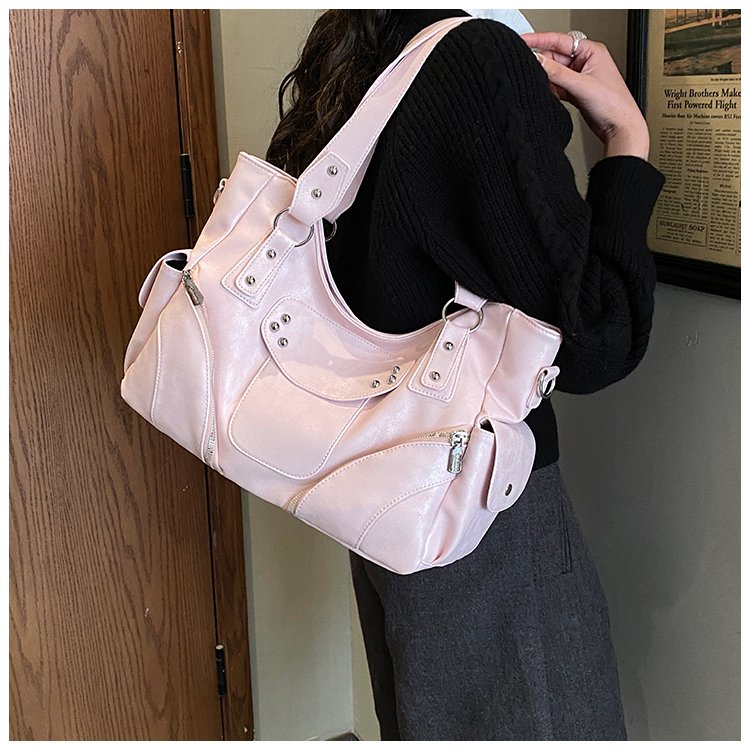 Women's PU Leather Side Tie Tote Bag detail 31