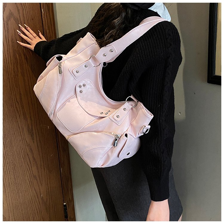 Women's PU Leather Side Tie Tote Bag detail 32