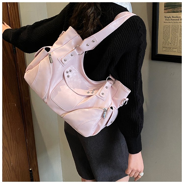 Women's PU Leather Side Tie Tote Bag detail 34