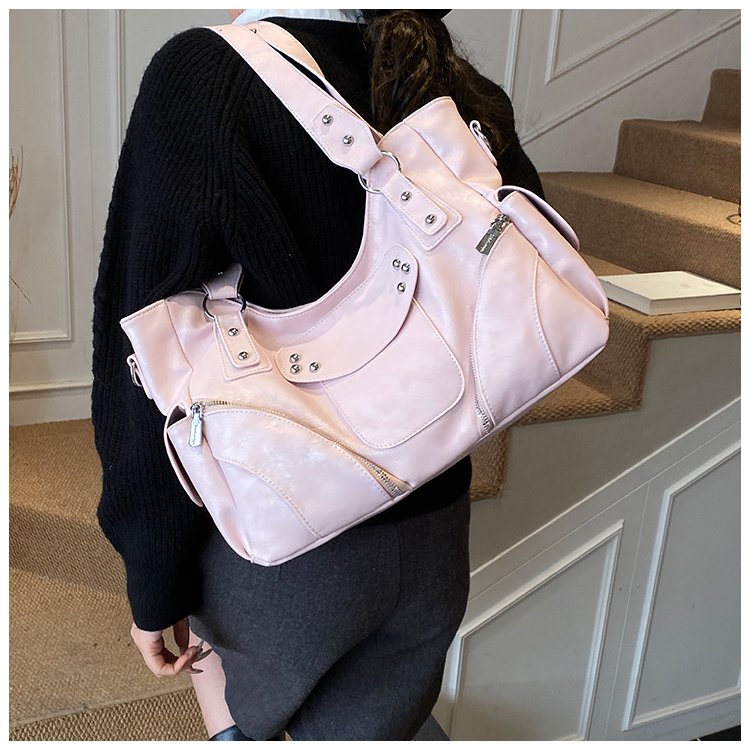Women's PU Leather Side Tie Tote Bag detail 35