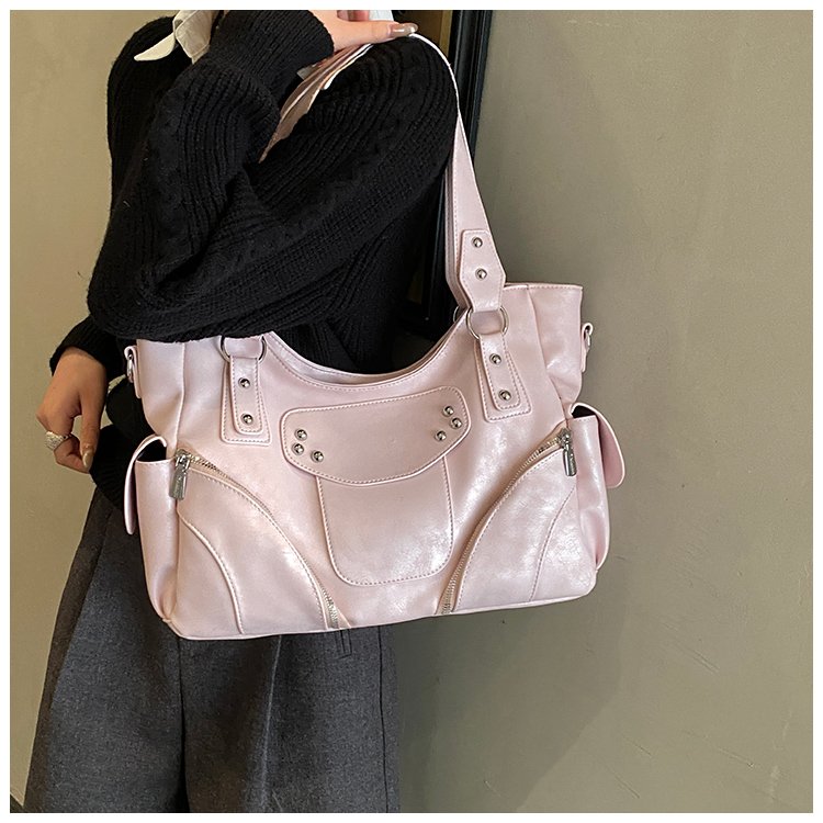 Women's PU Leather Side Tie Tote Bag detail 36