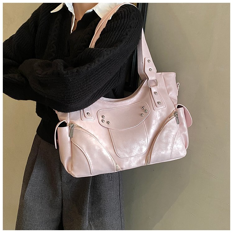 Women's PU Leather Side Tie Tote Bag detail 37