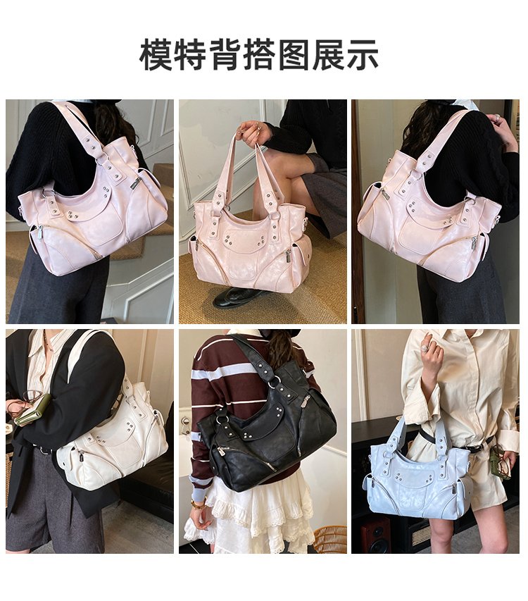 Women's PU Leather Side Tie Tote Bag detail 3