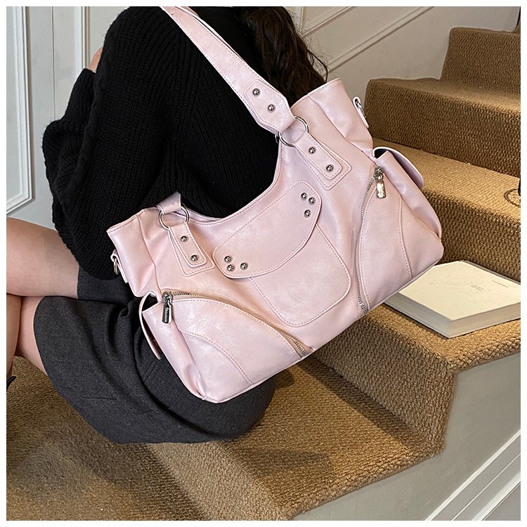 Women's PU Leather Side Tie Tote Bag detail 39
