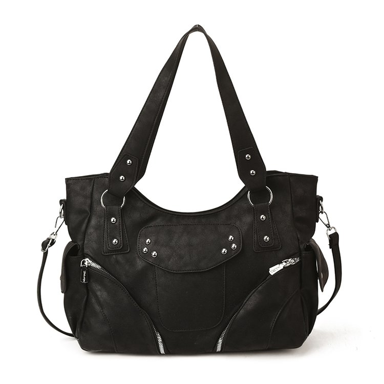Women's PU Leather Side Tie Tote Bag view 4
