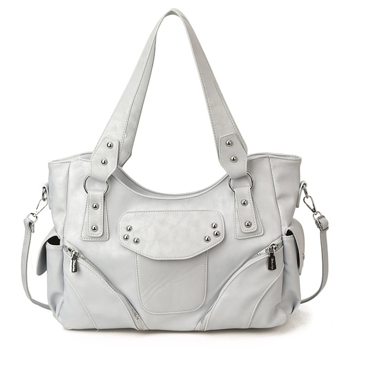 Women's PU Leather Side Tie Tote Bag view 5