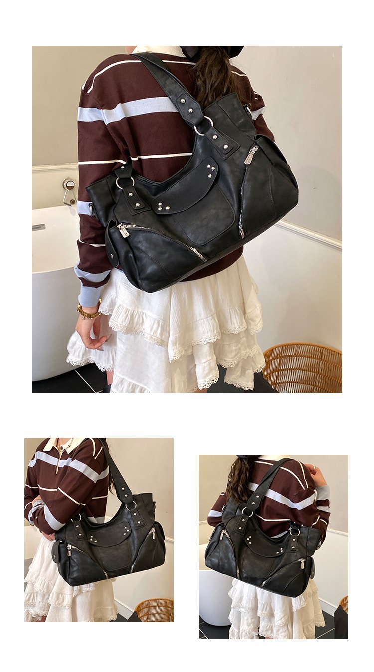 Women's PU Leather Side Tie Tote Bag detail 5