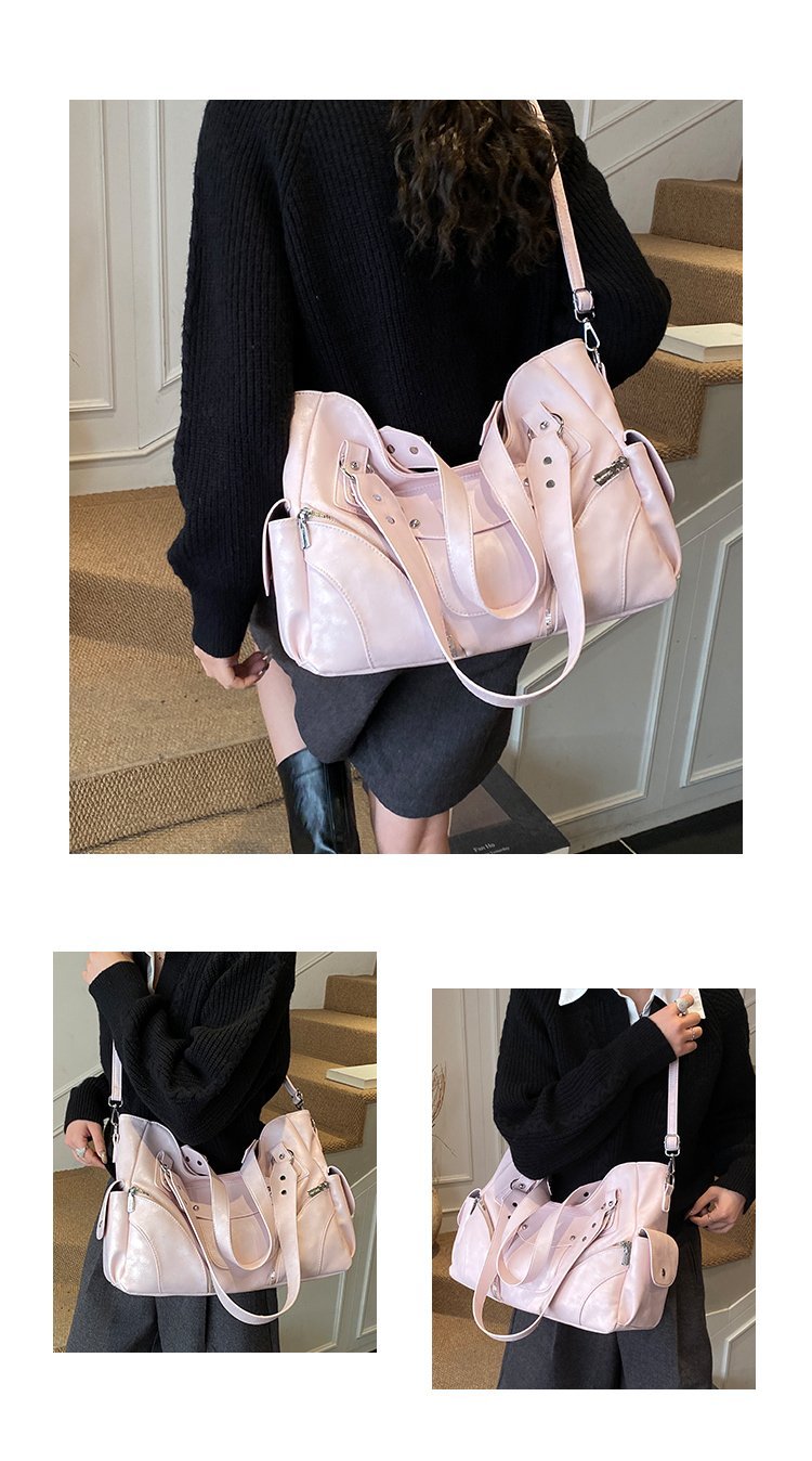 Women's PU Leather Side Tie Tote Bag detail 6