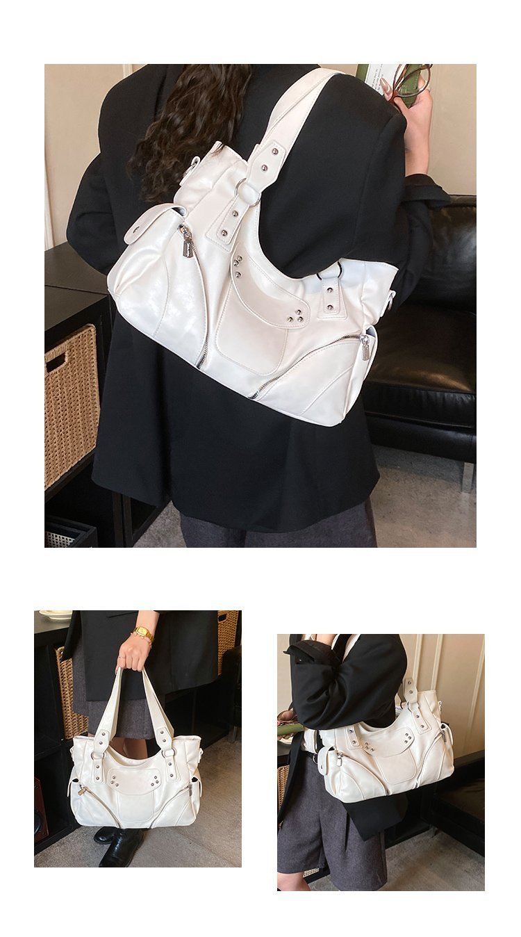 Women's PU Leather Side Tie Tote Bag detail 7