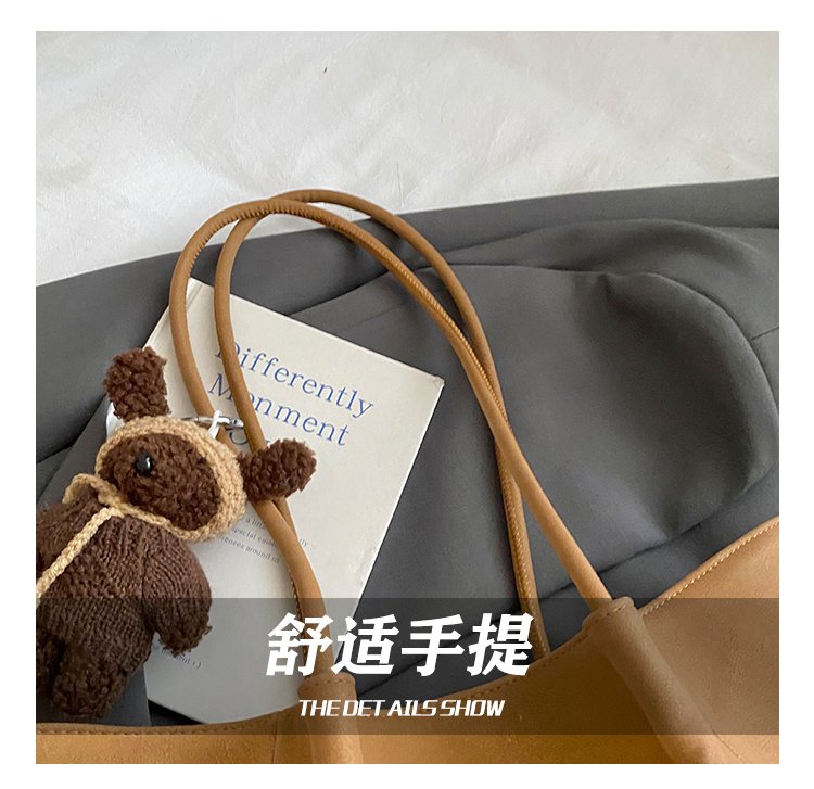 Women's PU Leather Soft Bucket Bag detail 10
