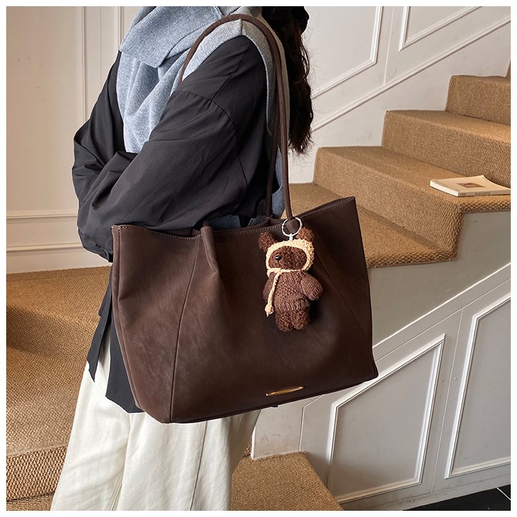 Women's PU Leather Soft Bucket Bag detail 13