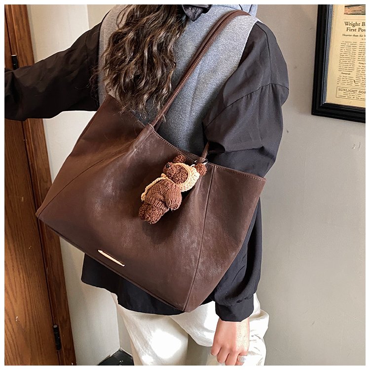 Women's PU Leather Soft Bucket Bag detail 19