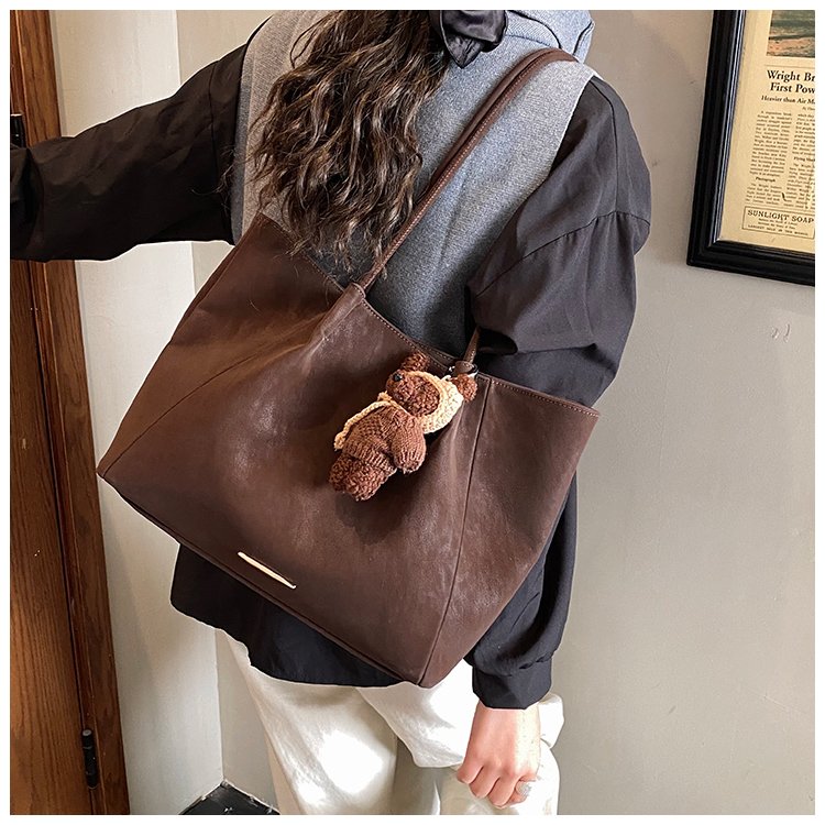 Women's PU Leather Soft Bucket Bag detail 20