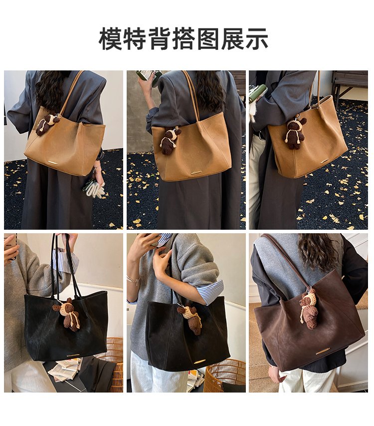 Women's PU Leather Soft Bucket Bag detail 4