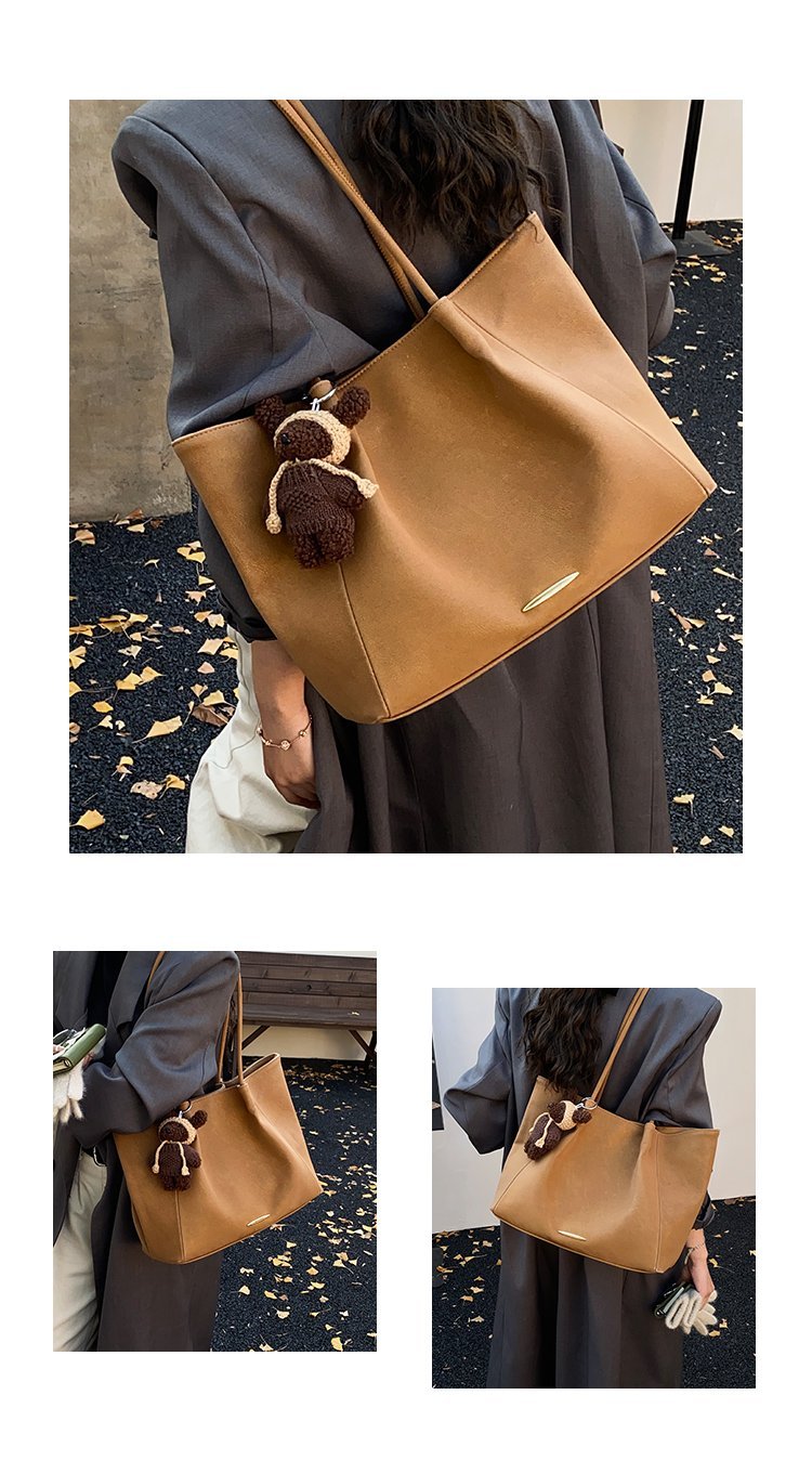 Women's PU Leather Soft Bucket Bag detail 8