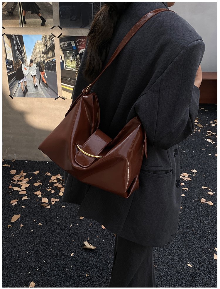 Women's PU Leather Soft Crescent Shoulder Bag detail 37