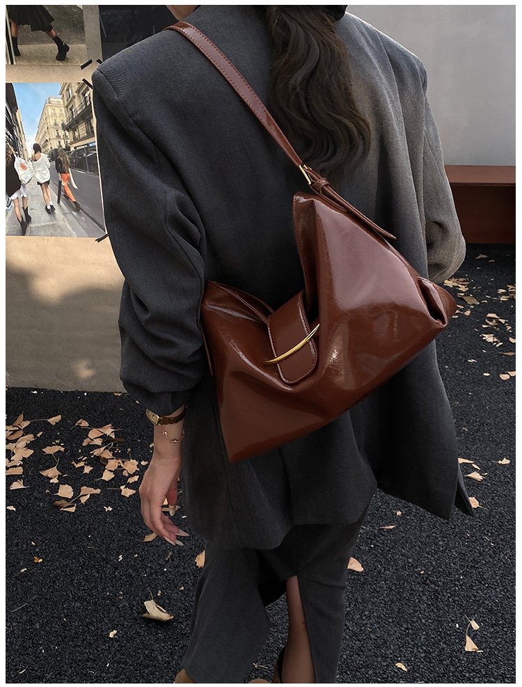 Women's PU Leather Soft Crescent Shoulder Bag detail 40