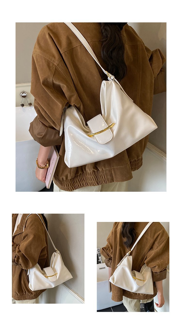 Women's PU Leather Soft Crescent Shoulder Bag detail 5