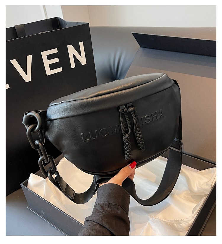 Women's PU Leather Soft Crescent Shoulder Bag detail 1
