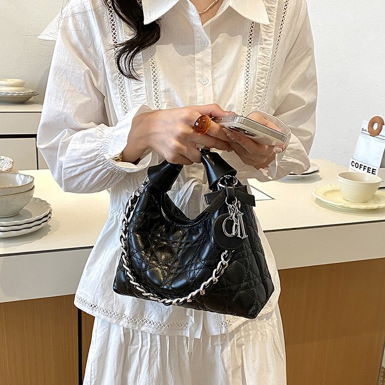 Women's PU Leather Soft Metallic Look Crossbody Bag view 5