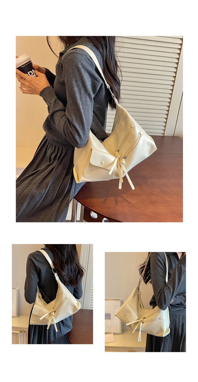 Women's PU Leather Soft Metallic Look Hobo Shoulder Bag detail 12