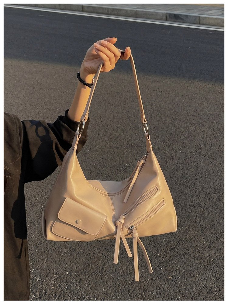 Women's PU Leather Soft Metallic Look Hobo Shoulder Bag detail 20