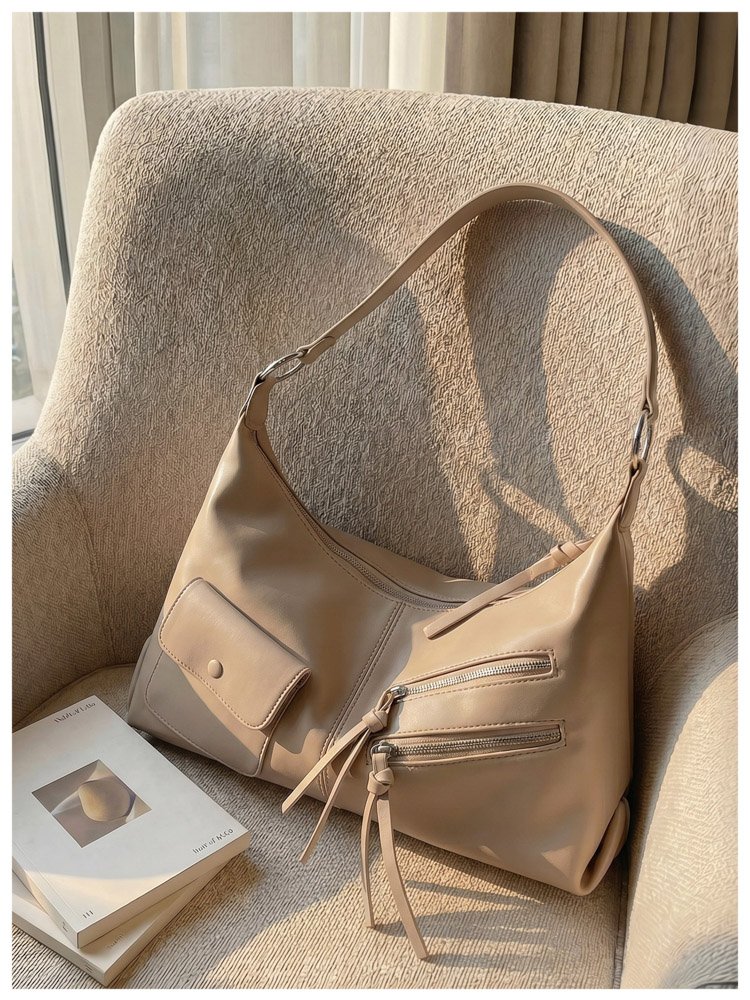 Women's PU Leather Soft Metallic Look Hobo Shoulder Bag detail 21