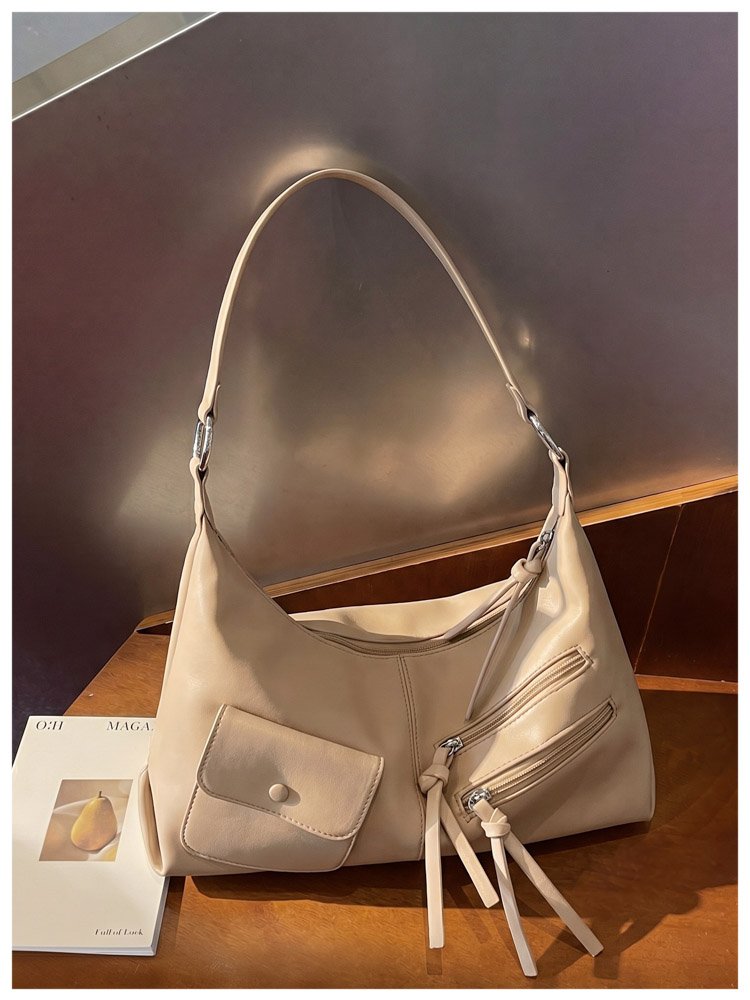 Women's PU Leather Soft Metallic Look Hobo Shoulder Bag detail 22