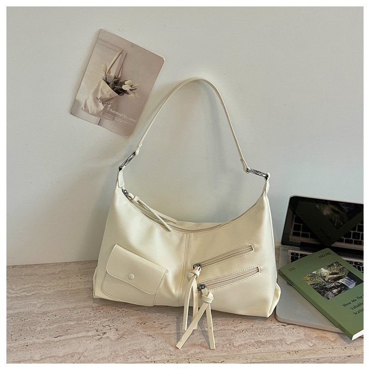 Women's PU Leather Soft Metallic Look Hobo Shoulder Bag detail 31