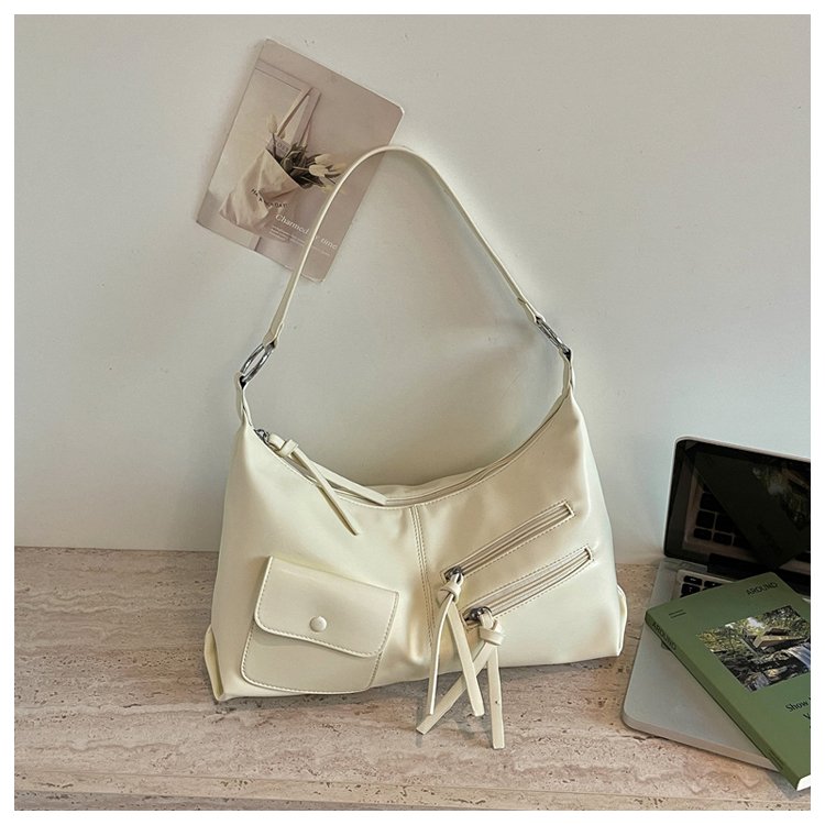 Women's PU Leather Soft Metallic Look Hobo Shoulder Bag detail 34