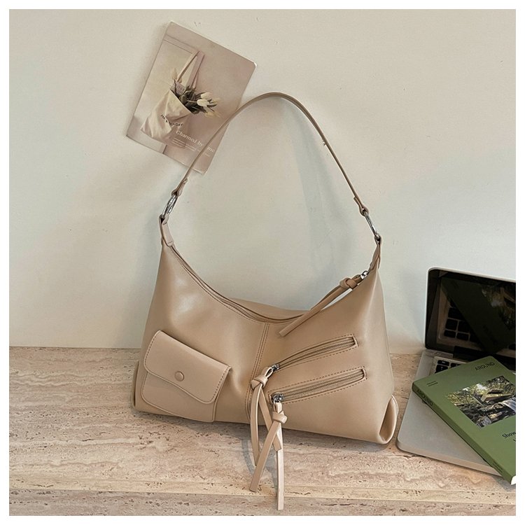 Women's PU Leather Soft Metallic Look Hobo Shoulder Bag detail 38